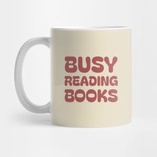 Busy reading books| reading tracker gifts Mug